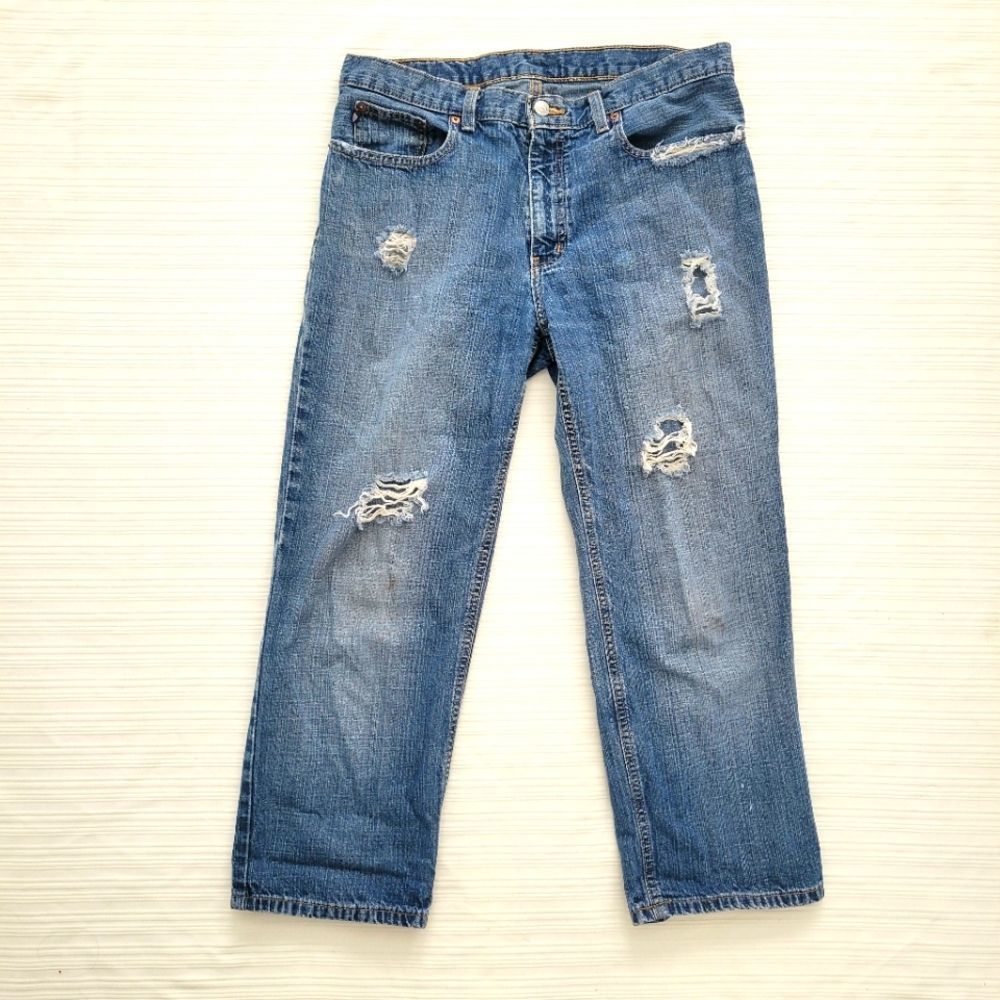 Ralph Lauren distressed crop jeans